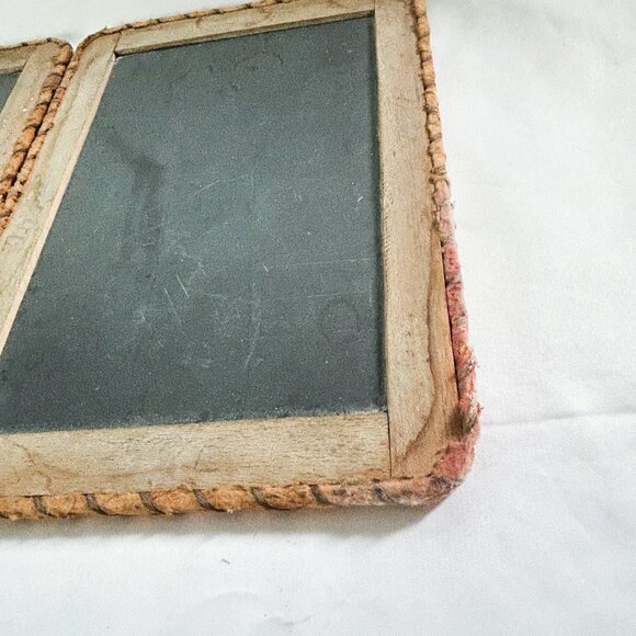 Antique Double Hinged 2 Sided Writing Slate with Wood Frame 1800's - Picture 4 of 12